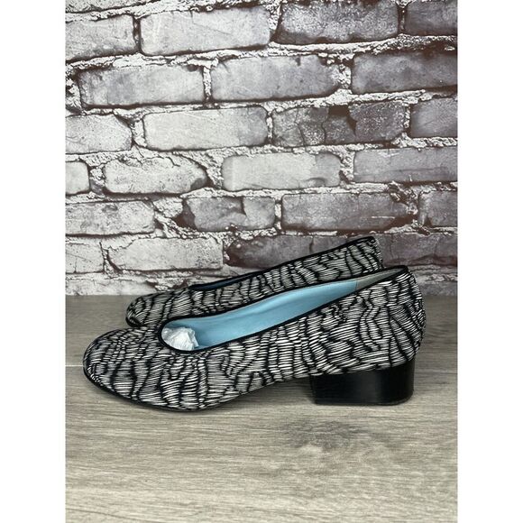 Thierry Rabotin Ivory Black Pattern Slip On Heel Loafers Shoes Women 41EU/10.5M - Picture 14 of 16